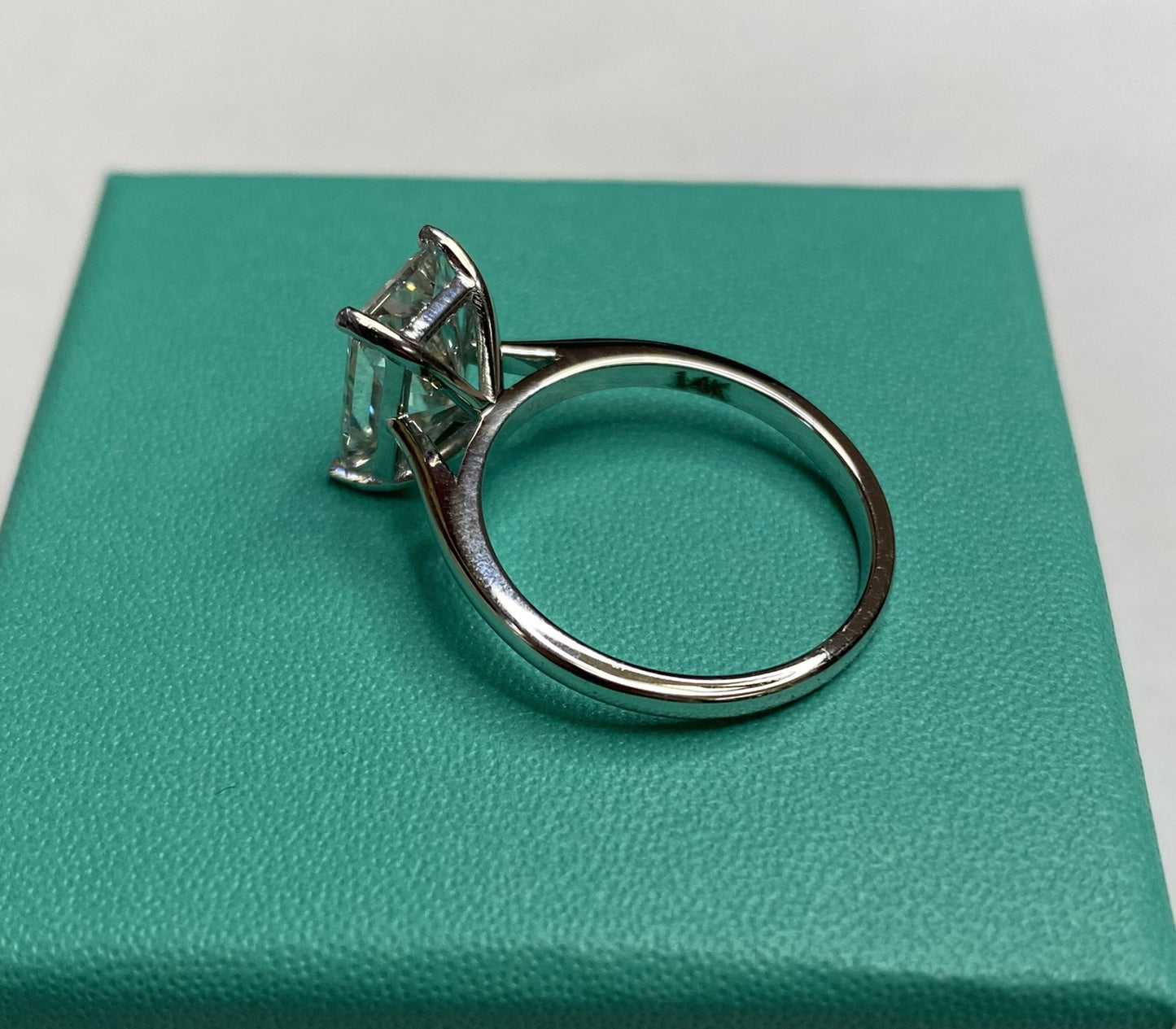3.02 Carat Radiant Cut Certified Lab Created Diamond Ring