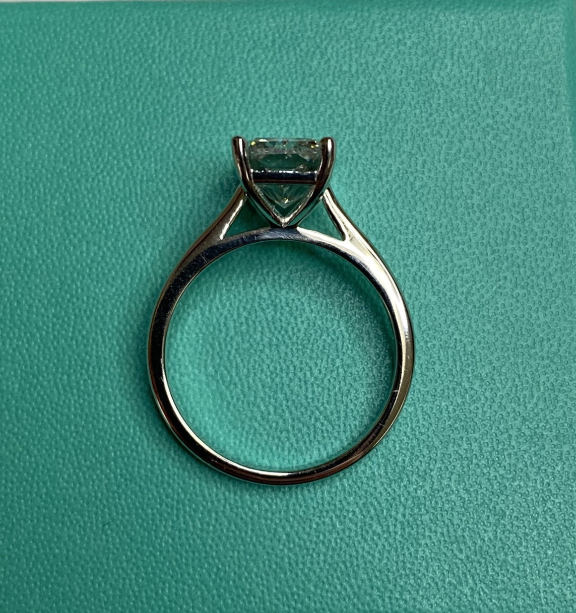 3.02 Carat Radiant Cut Certified Lab Created Diamond Ring