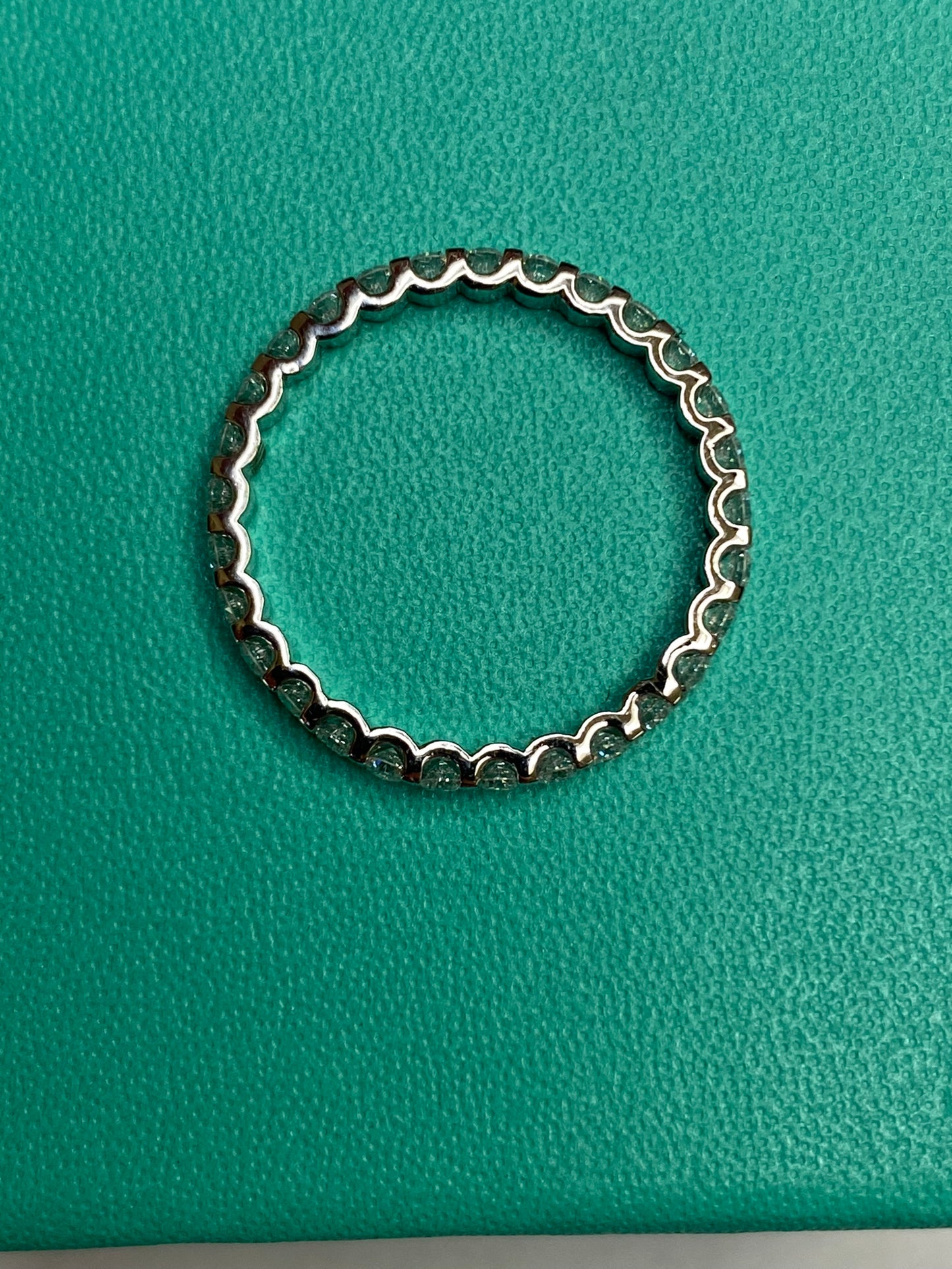 0.80 Total Carat Weight Round Cut Lab Created Diamond Infinity Band