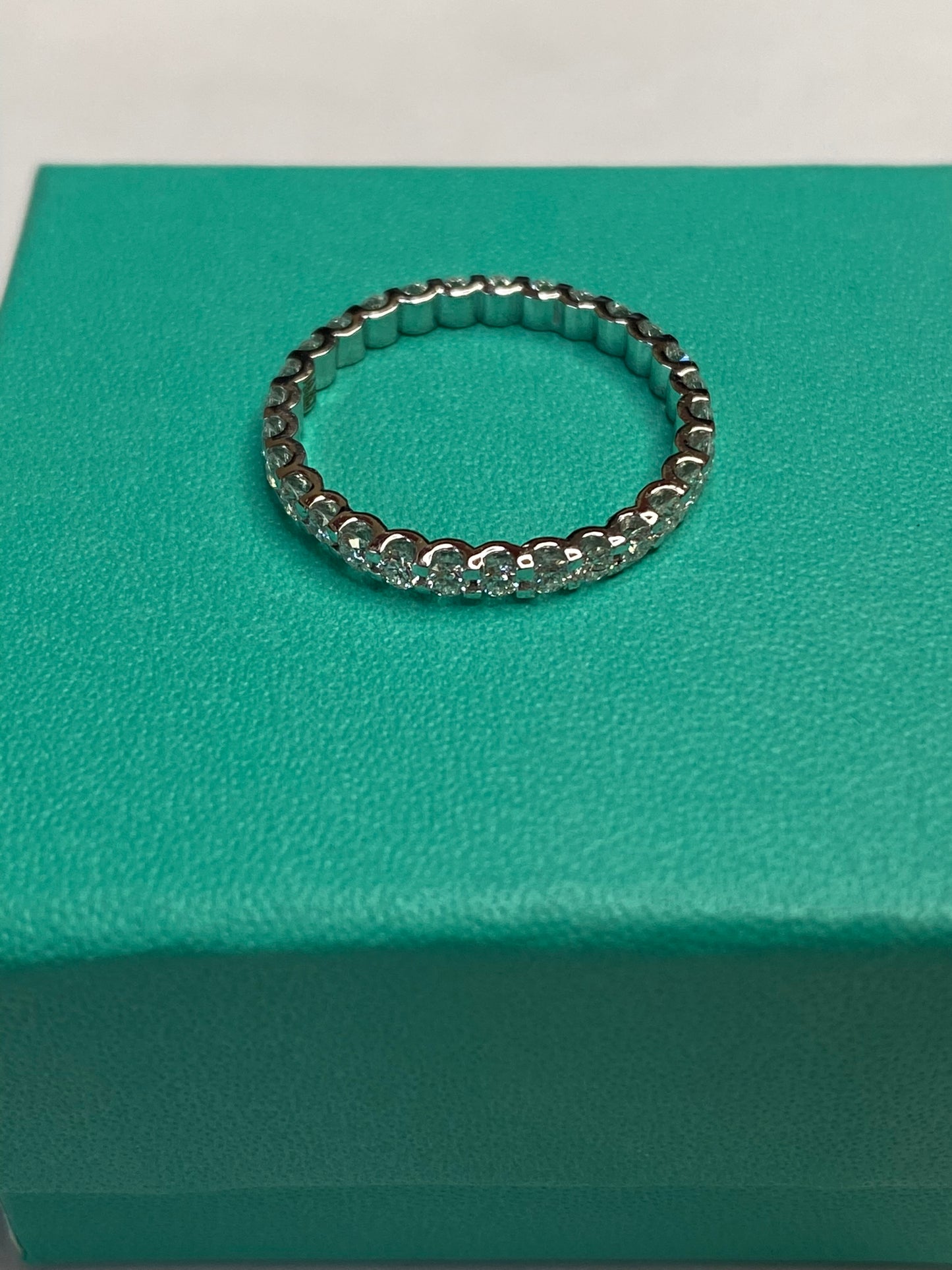 0.80 Total Carat Weight Round Cut Lab Created Diamond Infinity Band
