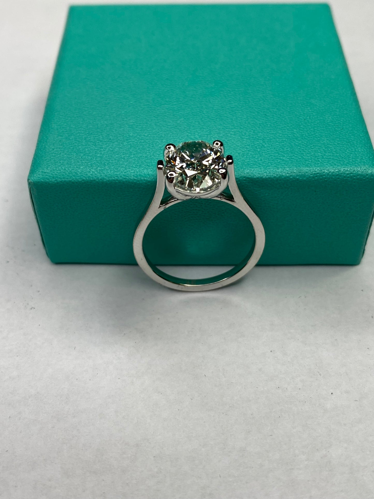 3.11 Carat Oval Cut Certified Lab Created Diamond Ring