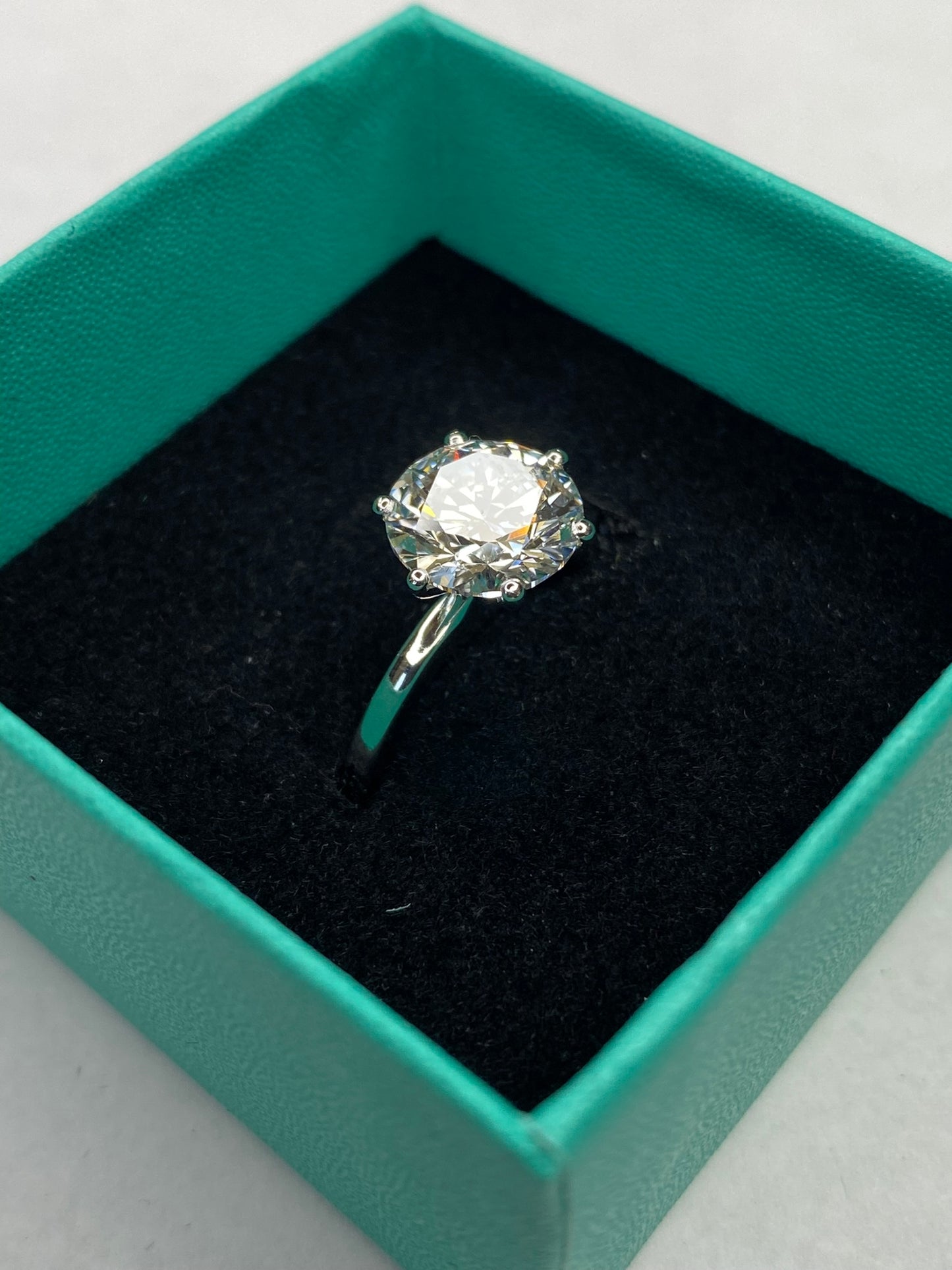 3.01 Carat Round Cut Certified Lab Created Diamond Ring