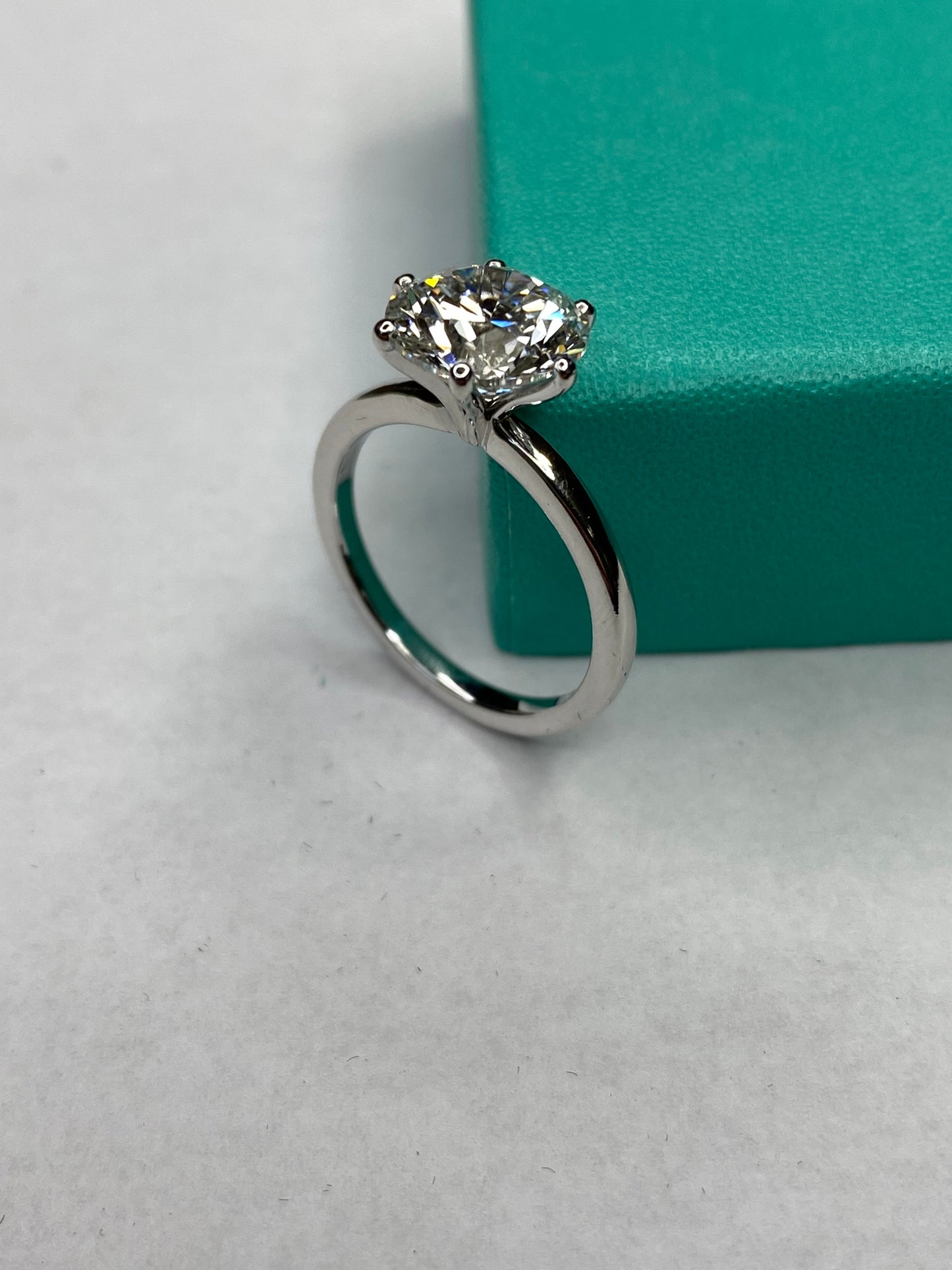 3.01 Carat Round Cut Certified Lab Created Diamond Ring