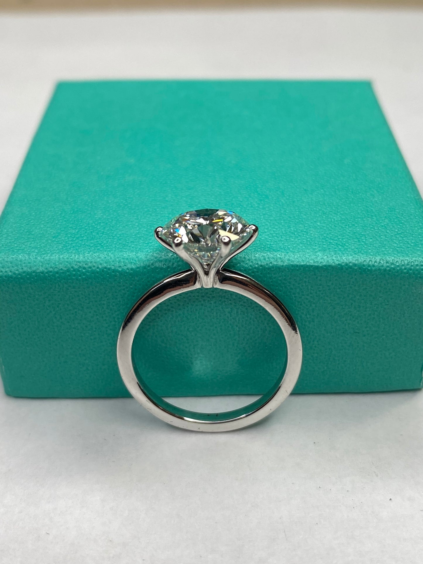 3.01 Carat Round Cut Certified Lab Created Diamond Ring