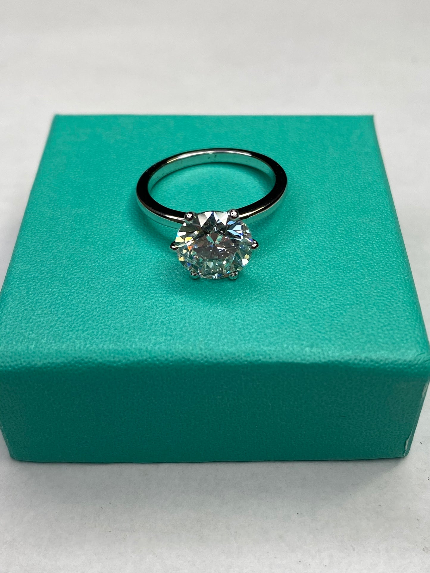 3.01 Carat Round Cut Certified Lab Created Diamond Ring